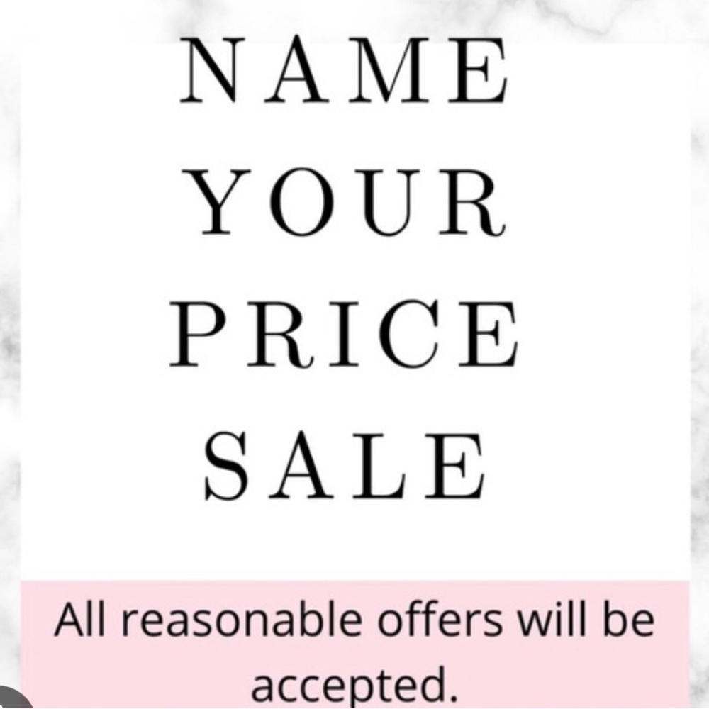 Name your price sale.
